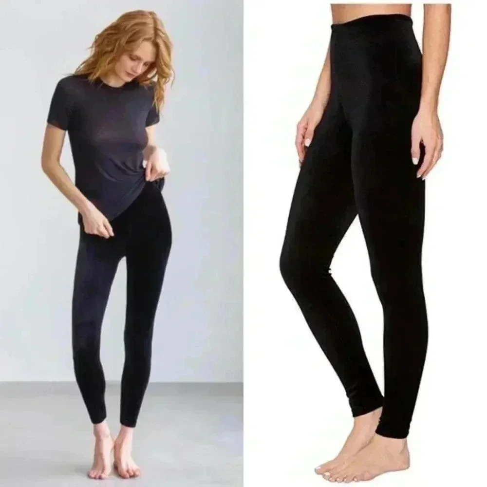 Commando Perfect Velvet Leggings Black
